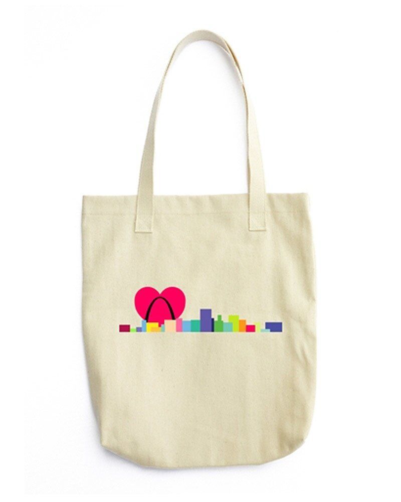 STL Heart Skyline Tote